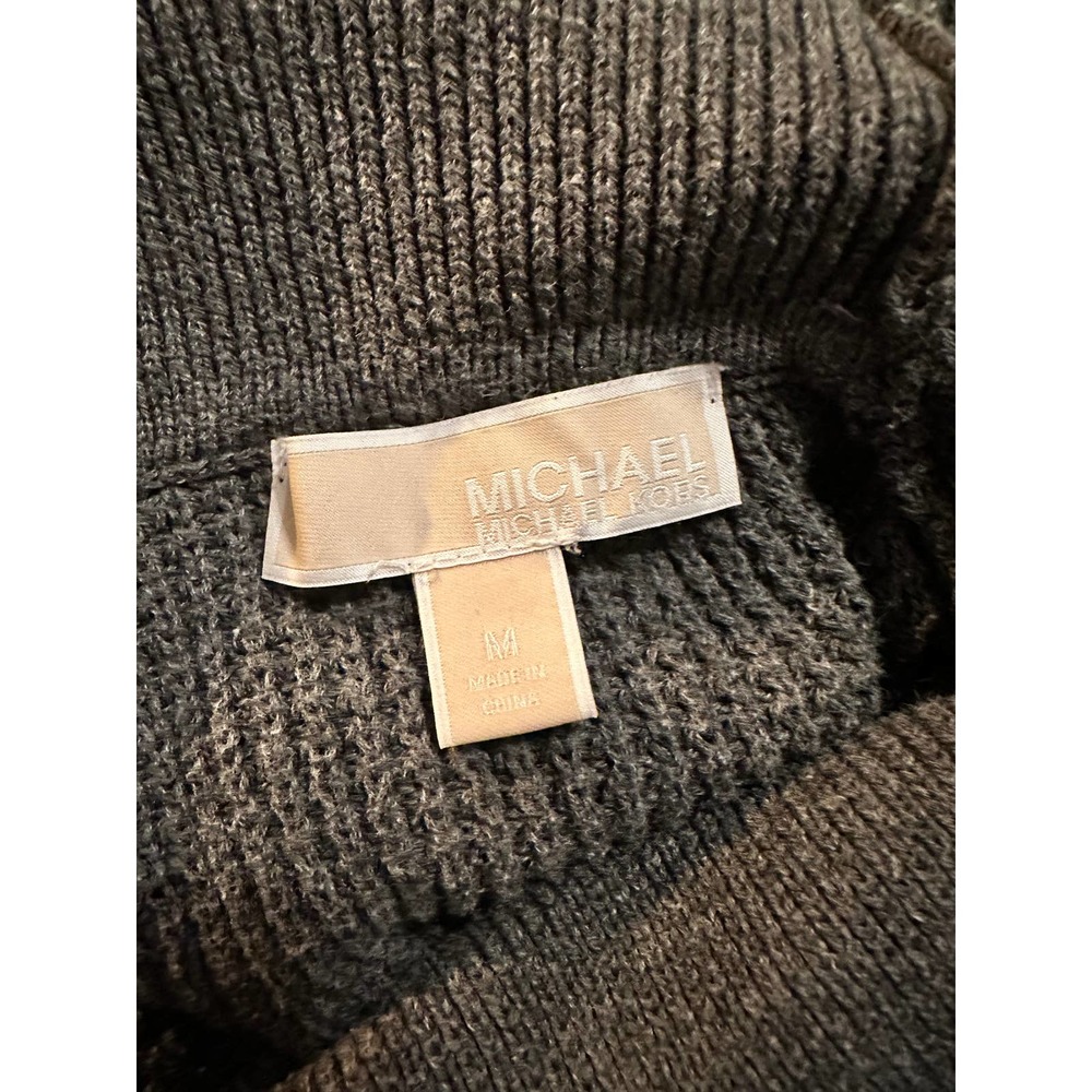 MICHAEL Michael Kors Womens Cowl Neck Sweater Long Sleeve Knit Gray Size Medium - Picture 3 of 3
